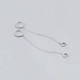 925 Silver Zircon Geometric High Hoop Earrings Women Party Accessory