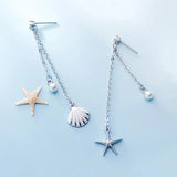 S925 Shell Teassl Zircon Earrings for Women Party Jewelry Gift