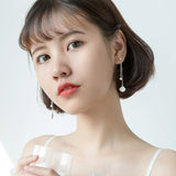 S925 Shell Teassl Zircon Earrings for Women Party Jewelry Gift