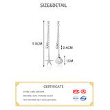 S925 Shell Teassl Zircon Earrings for Women Party Jewelry Gift