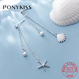 S925 Shell Teassl Zircon Earrings for Women Party Jewelry Gift