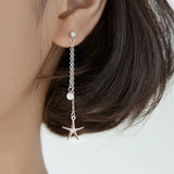 S925 Shell Teassl Zircon Earrings for Women Party Jewelry Gift
