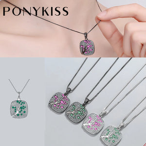 Sterling Silver Zircon Choker Necklace Set