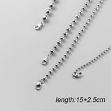 Vintage S925 Sterling Silver Glossy Beads Bracelets Women Party Jewelry