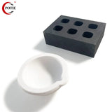 POTIE Mini Square Graphite Ingot & 100g Ceramic Quartz Bowl Metal Melting Tools