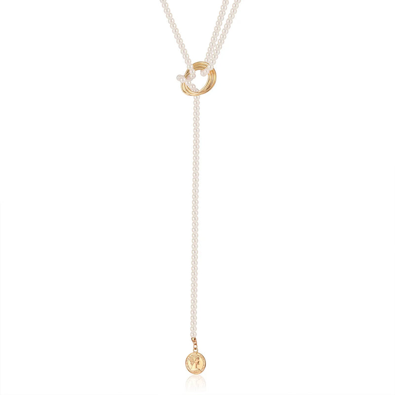 Bohemian Pearl Charm Necklace Chokers Party Jewelry