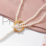 Bohemian Pearl Charm Necklace Chokers Party Jewelry