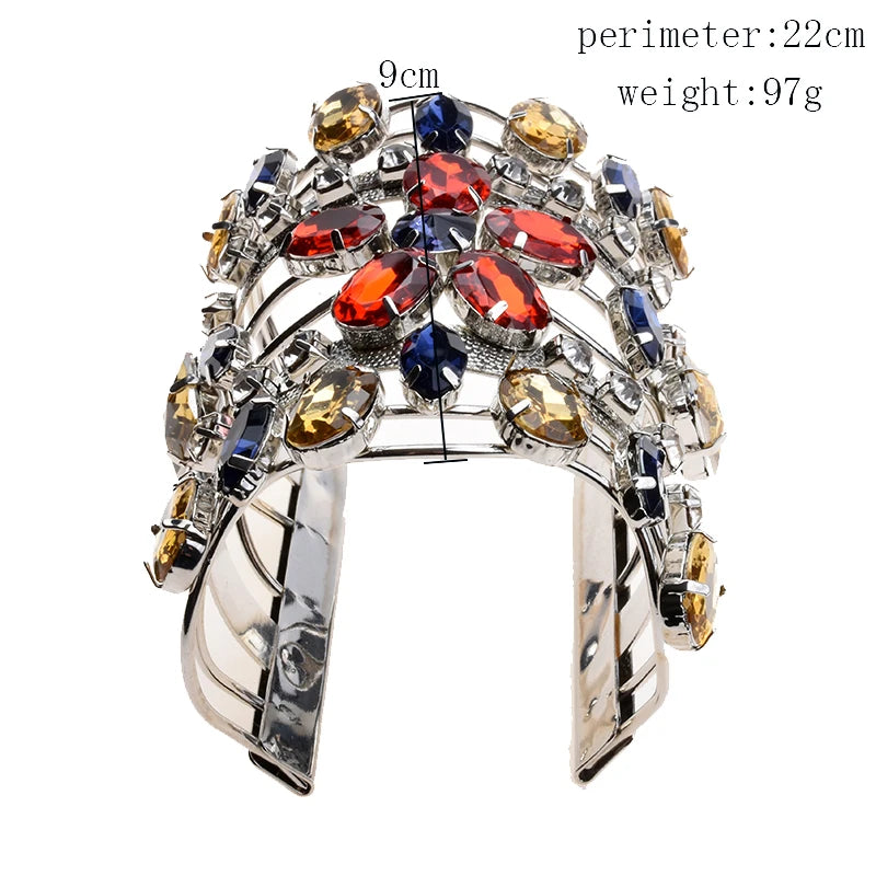 Maxi Bangles Jewelry Wedding Rhinestone Cuff Bracelets