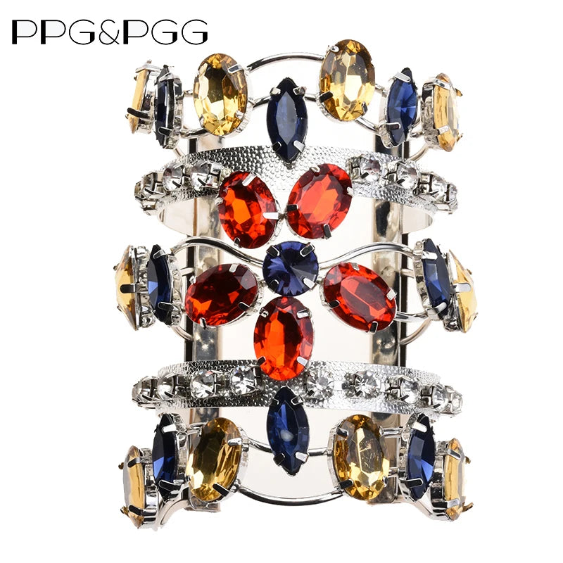 Maxi Bangles Jewelry Wedding Rhinestone Cuff Bracelets