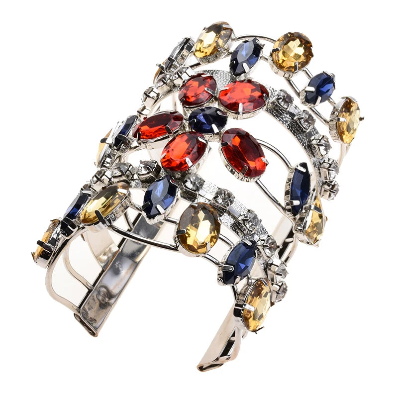 Maxi Bangles Jewelry Wedding Rhinestone Cuff Bracelets