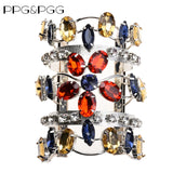 Maxi Bangles Jewelry Wedding Rhinestone Cuff Bracelets