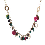 Colorful Bead Charm Necklace for Women