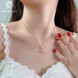 Zircon Crown Diamond Necklace 1ct S925 Sterling Silver Chain