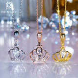 Zircon Crown Diamond Necklace 1ct S925 Sterling Silver Chain