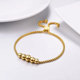 18K Plated/Stainless Steel Bead Bracelets for Women - PSH2959