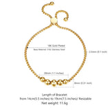 18K Plated/Stainless Steel Bead Bracelets for Women - PSH2959