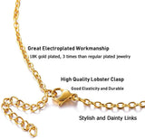 3Pcs 18K Plated Name Heart Pendant Necklaces for Family BFF Gift