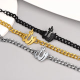 Allah Bracelet Stainless Steel Cuban Link Chain Islamic Bangle Jewelry