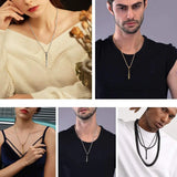 Baseball Bat Necklace Mens Boys Pendants 18K Gold/Black/Stainless Steel