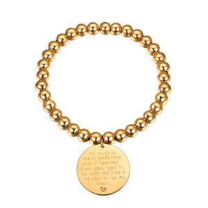 Mens Boys Beads Bracelet Rosary Charm Chains 18K Plated/Silver PSH3470