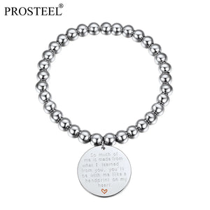 Mens Boys Beads Bracelet Rosary Charm Chains 18K Plated/Silver PSH3470