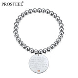 Mens Boys Beads Bracelet Rosary Charm Chains 18K Plated/Silver PSH3470