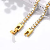 Classic Tennis Bracelet 18K Plated Stainless Steel High Two Sizes Length