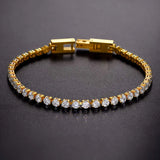 Classic Tennis Bracelet 18K Plated Stainless Steel High Two Sizes Length