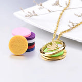 Flying Bird Perfume Locket Necklace Women Valentines Jewelry