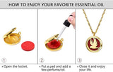 Flying Bird Perfume Locket Necklace Women Valentines Jewelry