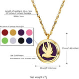 Flying Bird Perfume Locket Necklace Women Valentines Jewelry