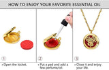 Diffuser Perfume Locket Pendant Charm Rose Flower Women Valentine Jewelry