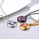 Diffuser Perfume Locket Pendant Charm Rose Flower Women Valentine Jewelry