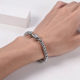 18K Plated Dumbbell Stretch Bracelet for Men Boys