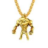 Fitness Shark Pendant Punk Rock Stainless Steel Necklace For Hip Pop Men Boys