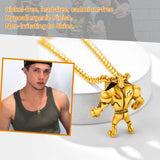 Fitness Shark Pendant Punk Rock Stainless Steel Necklace For Hip Pop Men Boys