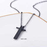 LGBT Rainbow Cross Pendant Necklace CZ Zircon Gift