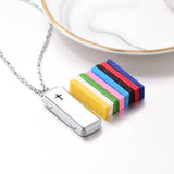 Men Diffuser Essential Oil Perfume Locket Pendant Necklace