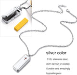 Men Diffuser Essential Oil Perfume Locket Pendant Necklace