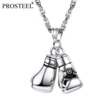 Boxing Glove Pendant Necklace in Silver/18K Gold/Black/Rose Plated