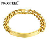 Mens Stainless Steel 10mm Cuban Link Hand Chain Bracelet ID Gift Bracelets