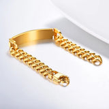 Mens Stainless Steel 10mm Cuban Link Hand Chain Bracelet ID Gift Bracelets