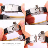 Men's Rock Leather Bracelet Bangle with Clasp