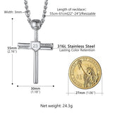Sport Pendants Cross Baseball Bat Necklaces for Men Stainless Steel