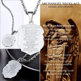 St Michael Archangel 18K Pendant Chain Religious Jewelry Men Gift