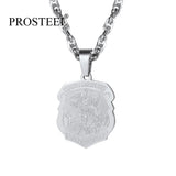 St Michael Archangel 18K Pendant Chain Religious Jewelry Men Gift