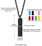 Stainless Steel Perfume Locket Pendant Necklace Essential Oil Diffuser