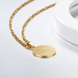 Yin Yang Stainless Steel Necklace Tai Chi Jewelry