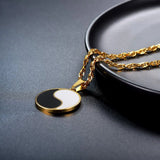 Yin Yang Stainless Steel Necklace Tai Chi Jewelry