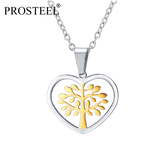 Tree of Life Necklace Heart Plated Family Tree Pendant Chain PSP3542GJ